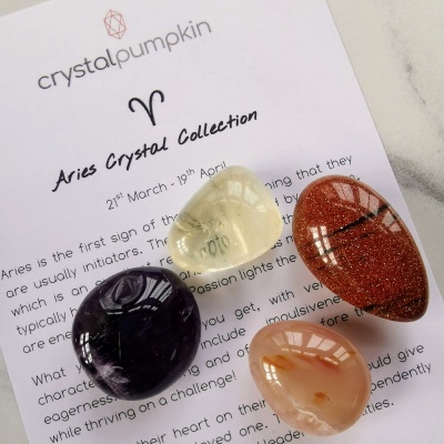 Aries Gemstone Crystal Set